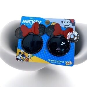 Minnie Mouse Bow Sunglasses 100% UV Protection Disney Black Red Kids